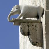 Particolare della Torre dell'Elefante [foto Alinari, Messina Elisabetta]